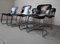 Black Leather and Chrome Dining Chairs, Italy, 1970s, Set of 6 3