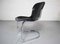 Black Leather and Chrome Dining Chairs, Italy, 1970s, Set of 6, Image 2