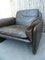 Armchair in Brown Leather with White Seams from de Sede 9