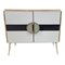 White Glass Door Sideboard, 1990s 1