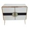 White Glass Door Sideboard, 1990s 2