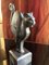 Lucien Alliot, Art Deco Skulptur einer Katze, 1925, Bronze auf schwarzem Marmorsockel 5