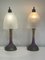 Murano Glass Table Lamps in Bronze, Italy, 1970s, Set of 2 1
