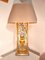 Parrot - Bird Table Lamp with Lampshade with Glass Ornaments and Leaf Gilding by Banci Firenze attributed to Maison Bagues, 1970s 1