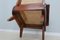 Mid-Century Teak Wood and Vienna Straw Armchair, 1950s, Image 3