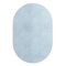 Tapis Oval Light Blue #12 Modern Minimal Oval Shape Hand-getufteter Teppich von TAPIS Studio 1