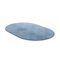 Tapis Oval Grey Blue #13 Modern Minimal Oval Shape Hand-Tufted Rug by TAPIS Studio 1