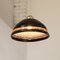 Vintage Suspension Lamp in Intense Black Murano Glass, 1980s 6