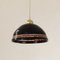 Vintage Suspension Lamp in Intense Black Murano Glass, 1980s 5