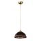 Vintage Suspension Lamp in Intense Black Murano Glass, 1980s 1