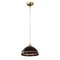 Vintage Suspension Lamp in Intense Black Murano Glass, 1980s, Image 1