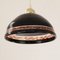 Vintage Suspension Lamp in Intense Black Murano Glass, 1980s 3