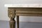 French Louis XVI Painted Wood and Marble Top Coffee Table 7