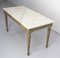 French Louis XVI Painted Wood and Marble Top Coffee Table, Image 4