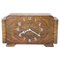 Horloge de Cheminée Art Déco en Noyer de Mauthe, 1930s 1
