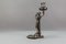 French Art Nouveau Pewter Candlestick with Lady Sculpture, 1920s 14