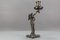 French Art Nouveau Pewter Candlestick with Lady Sculpture, 1920s 8