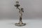 French Art Nouveau Pewter Candlestick with Lady Sculpture, 1920s 10