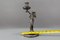 French Art Nouveau Pewter Candlestick with Lady Sculpture, 1920s, Image 12