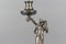 French Art Nouveau Pewter Candlestick with Lady Sculpture, 1920s 5