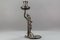 French Art Nouveau Pewter Candlestick with Lady Sculpture, 1920s 9