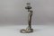 French Art Nouveau Pewter Candlestick with Lady Sculpture, 1920s 15
