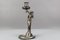 French Art Nouveau Pewter Candlestick with Lady Sculpture, 1920s, Image 20