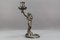 French Art Nouveau Pewter Candlestick with Lady Sculpture, 1920s 2