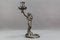 French Art Nouveau Pewter Candlestick with Lady Sculpture, 1920s, Image 2