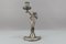 French Art Nouveau Pewter Candlestick with Lady Sculpture, 1920s 6