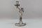 French Art Nouveau Pewter Candlestick with Lady Sculpture, 1920s, Image 6