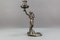 French Art Nouveau Pewter Candlestick with Lady Sculpture, 1920s 3