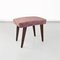 Italian Modern Footstool in Wood and Pink Velvet, 1960 6