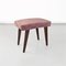 Italian Modern Footstool in Wood and Pink Velvet, 1960, Image 6