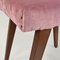 Italian Modern Footstool in Wood and Pink Velvet, 1960 7