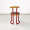 Italienischer Stuhl aus rotem Metall von Tito Agnoli, 1960 6