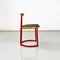 Italienischer Stuhl aus rotem Metall von Tito Agnoli, 1960 4