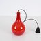 Red Murano Cased Glass and Brass Pendant from Stilnovo, 1950s 3