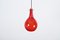 Red Murano Cased Glass and Brass Pendant from Stilnovo, 1950s 10