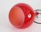 Red Murano Cased Glass and Brass Pendant from Stilnovo, 1950s 6