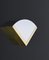Italian Triangular Sconce in Brass and White Acrylic Glass, 1970s 3