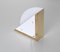 Italian Triangular Sconce in Brass and White Acrylic Glass, 1970s, Image 11