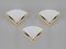 Italian Triangular Sconce in Brass and White Acrylic Glass, 1970s, Image 8
