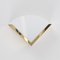 Italian Triangular Sconce in Brass and White Acrylic Glass, 1970s 7