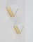 Italienische Dreieckige Wandleuchte aus Messing & weißem Acrylglas, 1970er 5