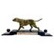 Art Deco Spelter Bonzed Representation of Bloodhound in Marble Base from Berni, 1920s 1