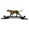 Art Deco Spelter Bonzed Representation of Bloodhound in Marble Base from Berni, 1920s, Image 1