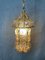 Italian Caged Amber Glass Ceiling Light 3