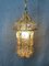 Italian Caged Amber Glass Ceiling Light, Image 3