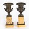 Antique Bronze and Siena Marble Campana Urns, 1800s, Set of 2 2